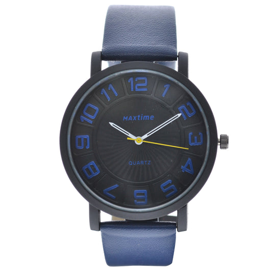 art. 0059-3 001AZ - MAXTIME - Reloj Análogo, Malla Cuero Color