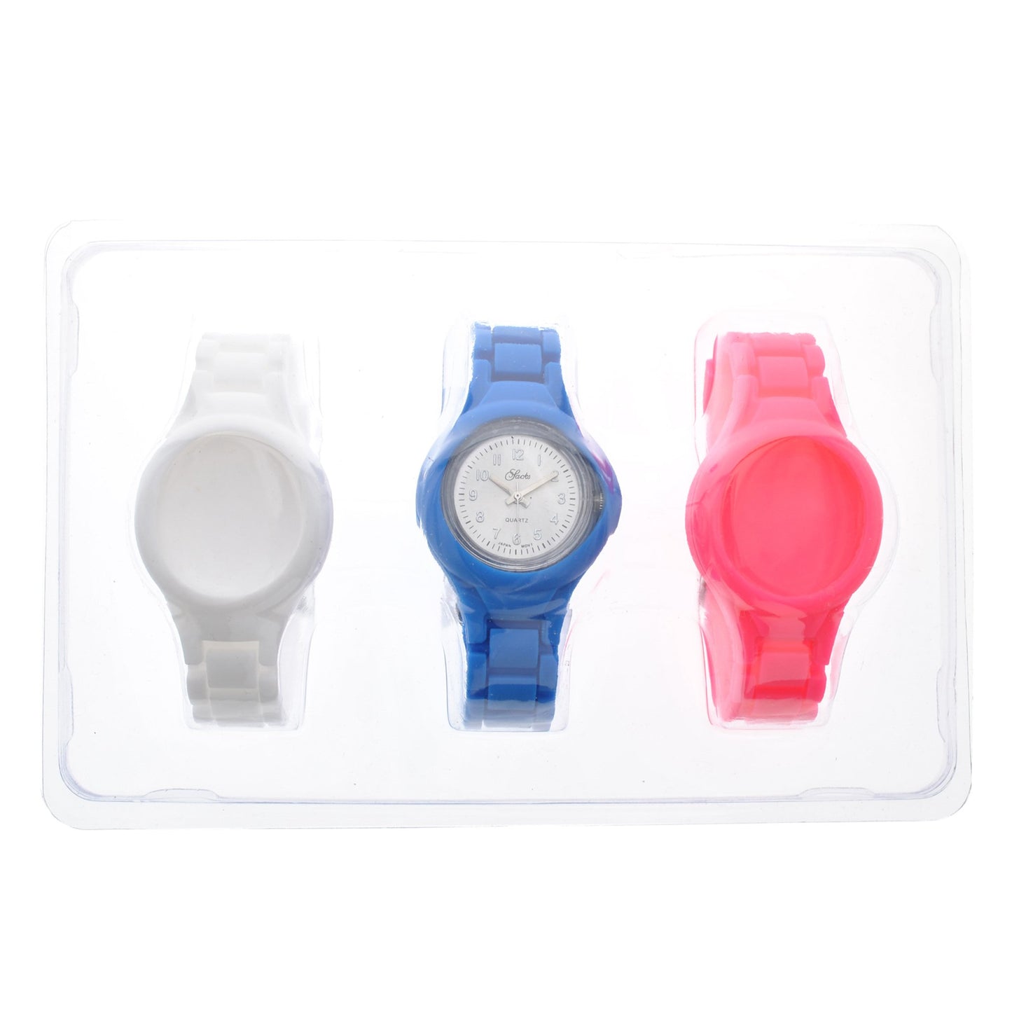 art. 1185 005AZ - SACKS - Reloj análogo, set de mallas plásticas intercambiables, Dama