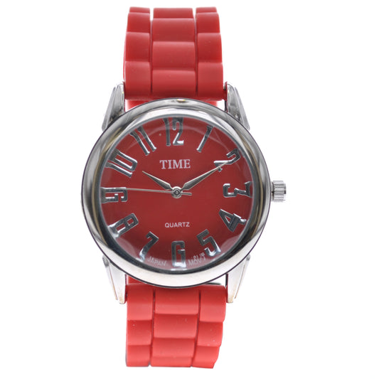 art. 1175 001RJ - TIME - Reloj Analogo, Malla Silicona Color, Dama
