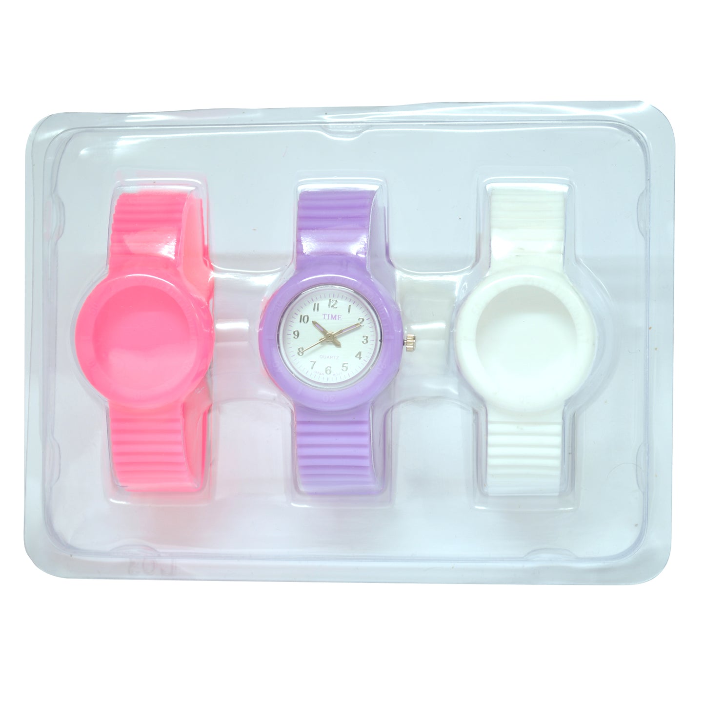 art. 1185 008VT - TIME - Reloj análogo, set de mallas plásticas intercambiables, Dama