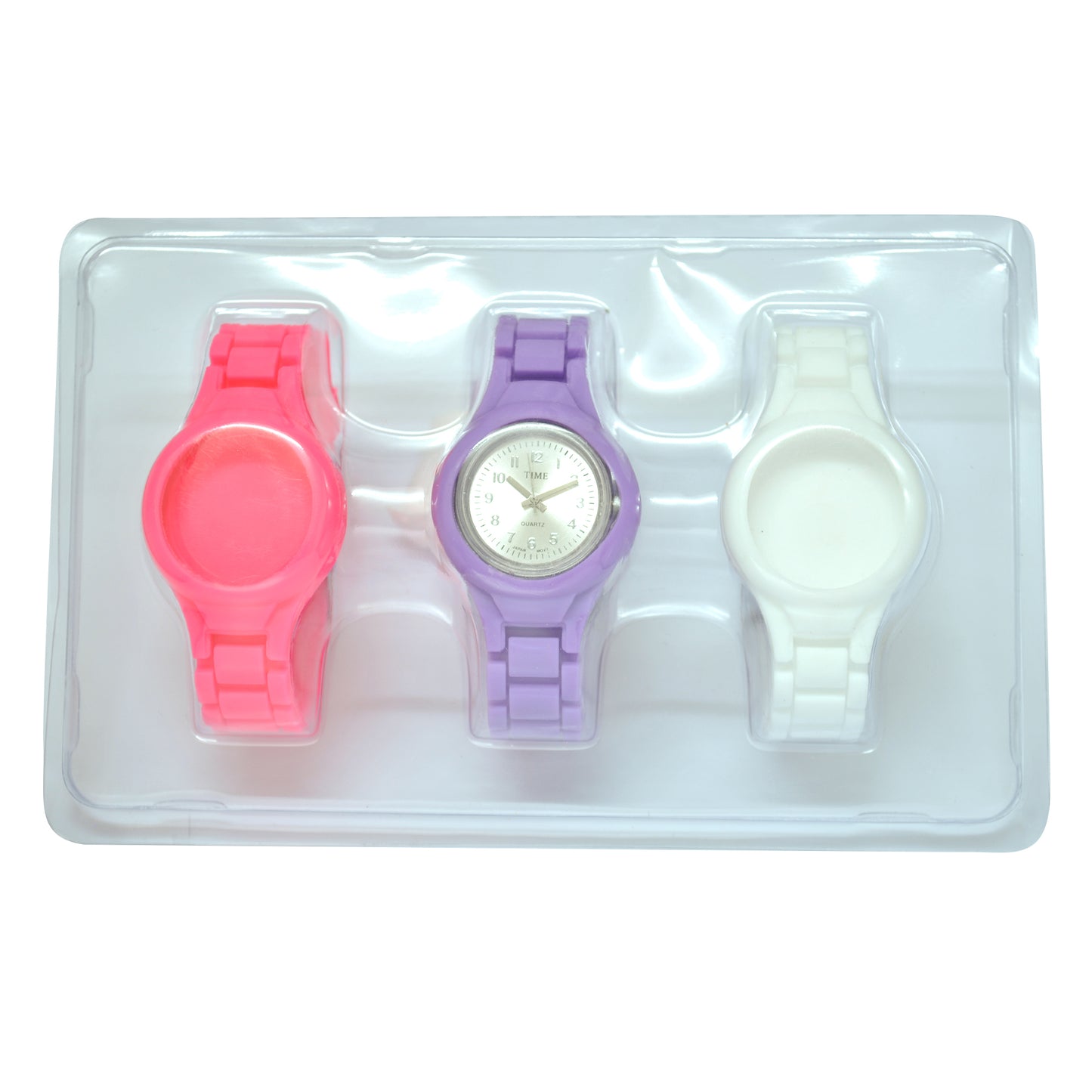 art. 1185 011VT - TIME - Reloj análogo, set de mallas plásticas intercambiables, Dama