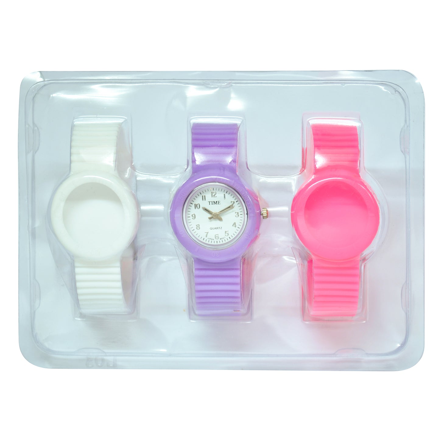 art. 1185 015VT - TIME - Reloj análogo, set de mallas plásticas intercambiables, Dama