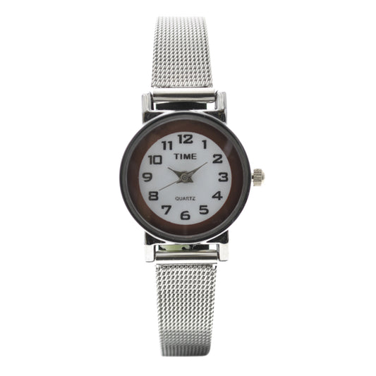 art. 1034 001MN - TIME - Reloj análogo, Malla Metal tipo Mesh, Dama