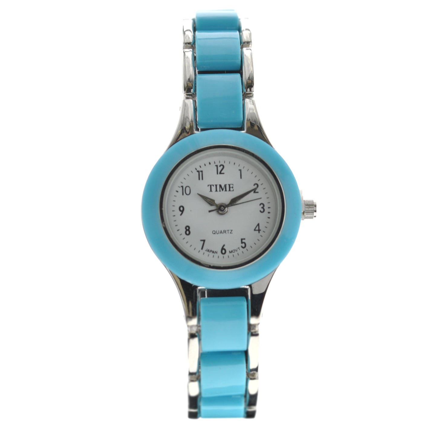 art. 1165 001CS - TIME - Reloj Analogo, Malla Metal, Bijou Esmaltado, Dama