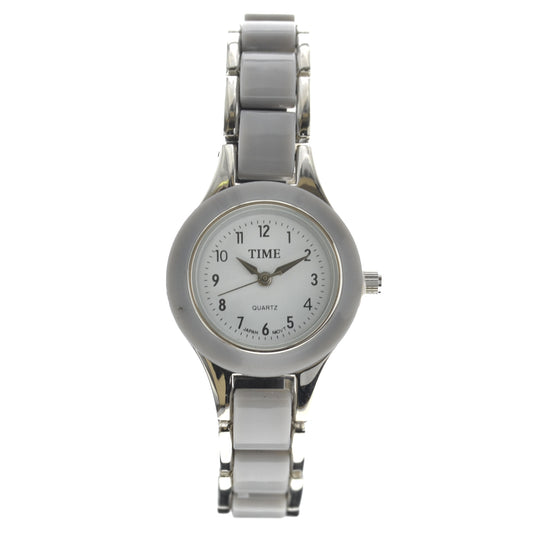 art. 1165 001GR - TIME - Reloj Analogo, Malla Metal, Bijou Esmaltado, Dama
