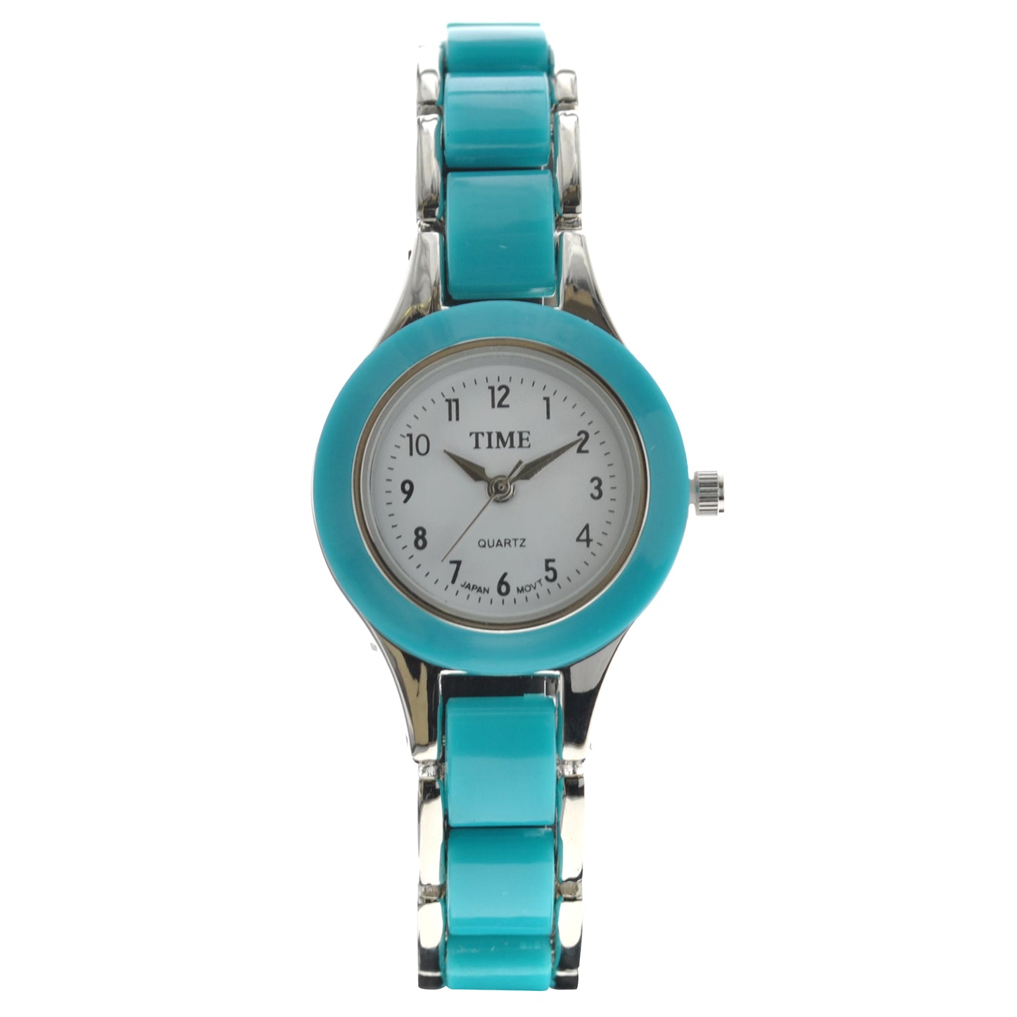 art. 1165 001TQ - TIME - Reloj Analogo, Malla Metal, Bijou Esmaltado, Dama