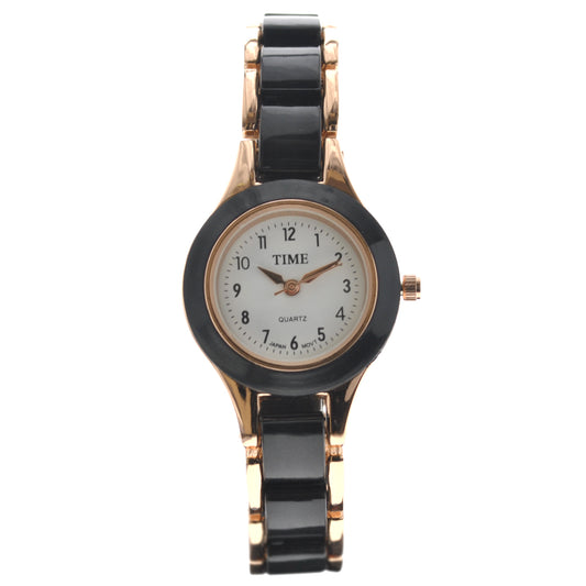 art. 1165 004NG - TIME - Reloj Analogo, Malla Metal, Bijou Esmaltado, Dama