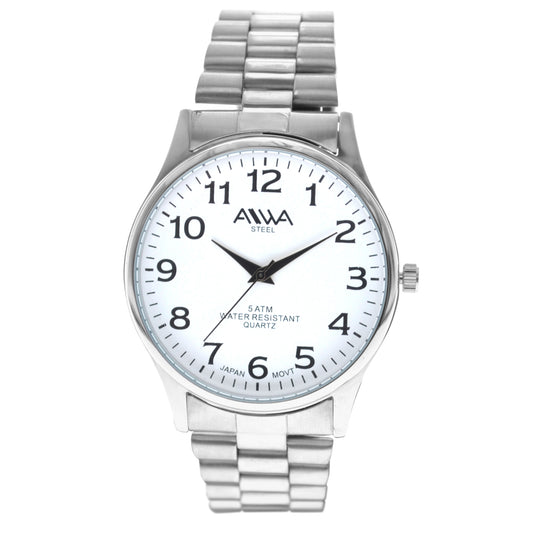 art. 10300 003BL - AIWA Time - Reloj Acero, Caballero, Sumergible, 5ATM