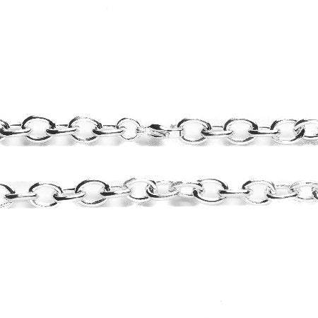 Cadena Tiffany. 7 Mm, 60 Cm De Largo, Acero Blanco / 1100TI-3