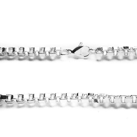 Cadena Veneciana, 5,5 Mm 60Cm De Largo, Acero Blanco / 1100VE-2