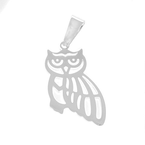 Dije acero blanco lechuza calado 3.5mm D&K