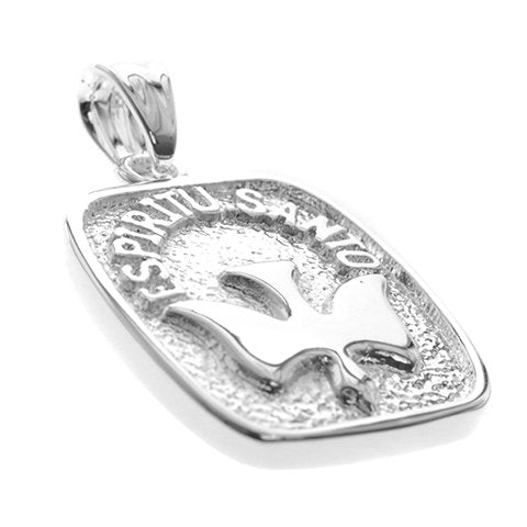 Dije Acero Blanco Medalla Espiritu Santo 4.3 cm D&K / 1300RE-26