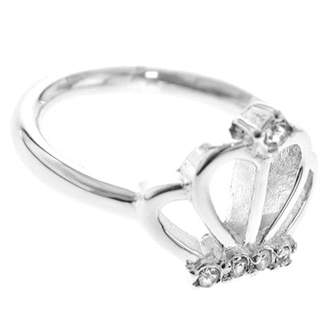 Anillo acero blanco corona con cubics D&K - 1700AN-2