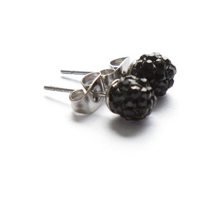 Aros Bola De Fuego Negro 6 Mm / 200BF-23