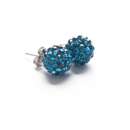 Aros Bola De Fuego Turquesa 10 Mm / 200BF-50