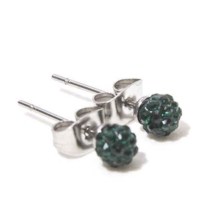 Aros Bolitas De Fuego 4 Mm Verde / 200BF-74