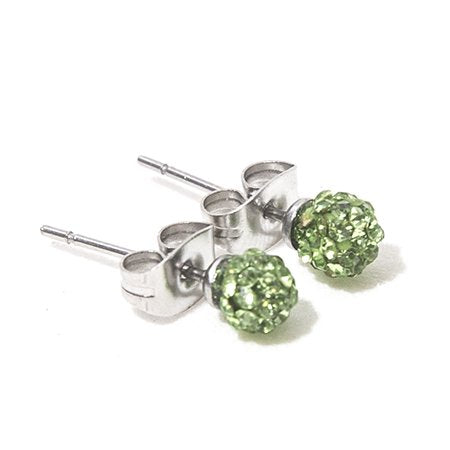 Aros Bolitas De Fuego 4 Mm Verde / 200BF-79