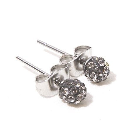 Aros Bolitas De Fuego 4 Mm Gris / 200BF-82