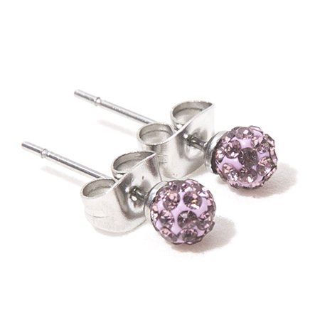 Aros Bolitas De Fuego 4 Mm Rosa / 200BF-83