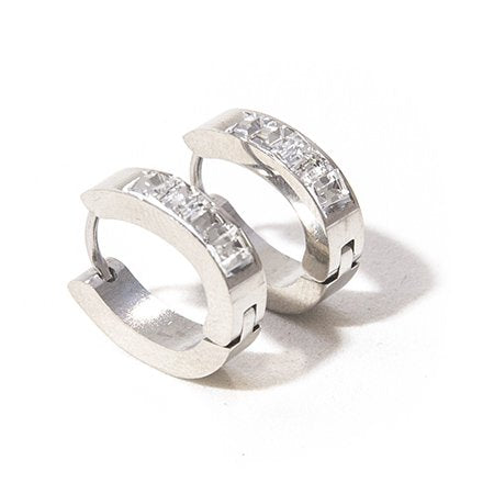 Aros cubano con linea de cubic 14mm D&K / 200CN-47