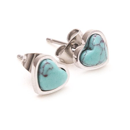 Aros pasante con piedra turquesa D&K / 200PS-11