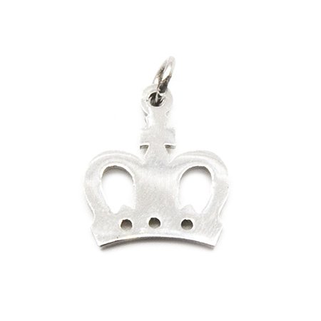 Dije de acero corona 2.5 cm con argolla incl. / 500CO-26