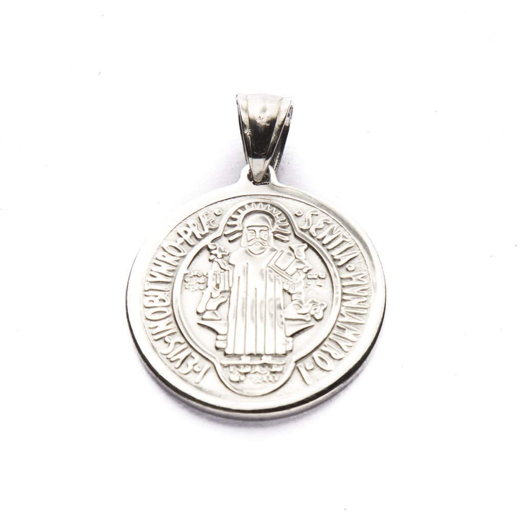 Dije San Benito Redondo Acero Grande / 500RE-33