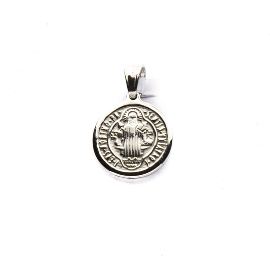 Dije San Benito Redondo Acero Chico / 500RE-59