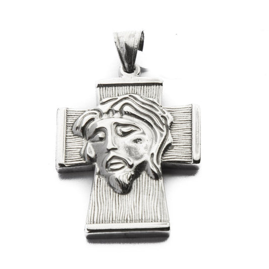 Dije Cruz Con Cristo Acero Grande / 500RE-72