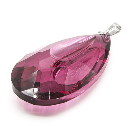 Dije piedra gota T-Swarovski  color bordo 9 cm con argolla incluida D&K / 500TS-13