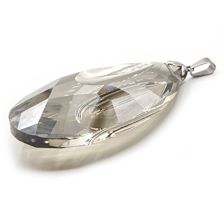 Dije piedra gota T-Swarovski  color humo 9 cm con argolla incluida D&K / 500TS-14