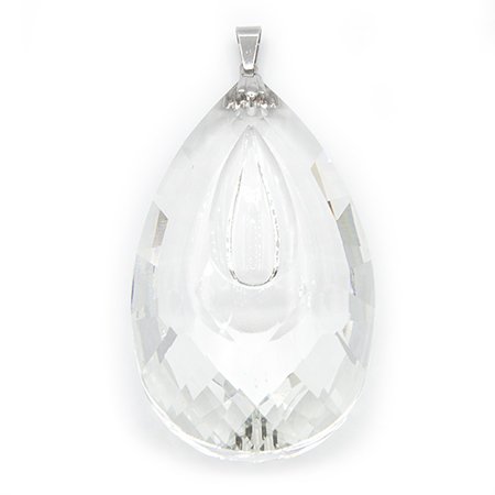 Dije piedra gota T-Swarovski  color transparente 9 cm con argolla incluida D&K / 500TS-16