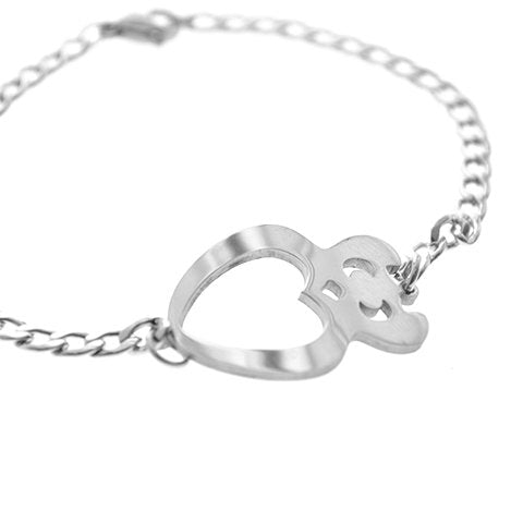 Pulsera acero economica con dijes buho D&K / 600EC-45