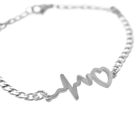 Pulsera acero economica con groumet latidos Corazón D&K / 600EC-49