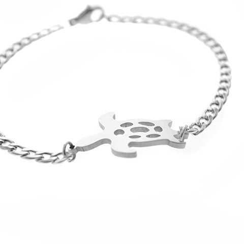 Pulsera acero economica con dije tortuga D&K / 600EC-55