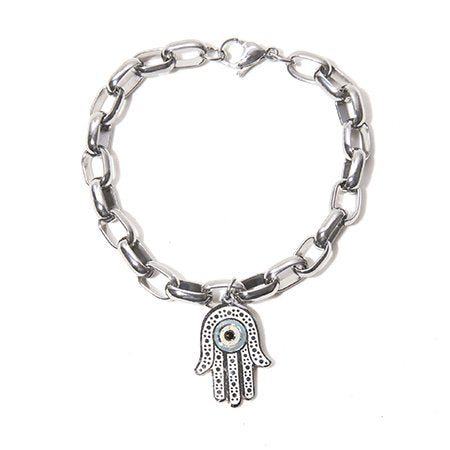 Pulsera D&K Rolo Cuadrada Con Mano De Fatima / 600RE-111