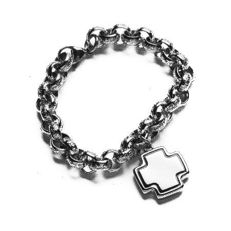 Pulsera Rolo Con Dije Cruz D&K / 600RE-35