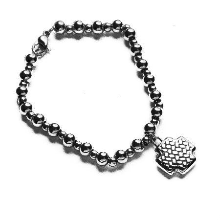 Pulsera Pelotitas Con Dije Cruz D&K / 600RE-37