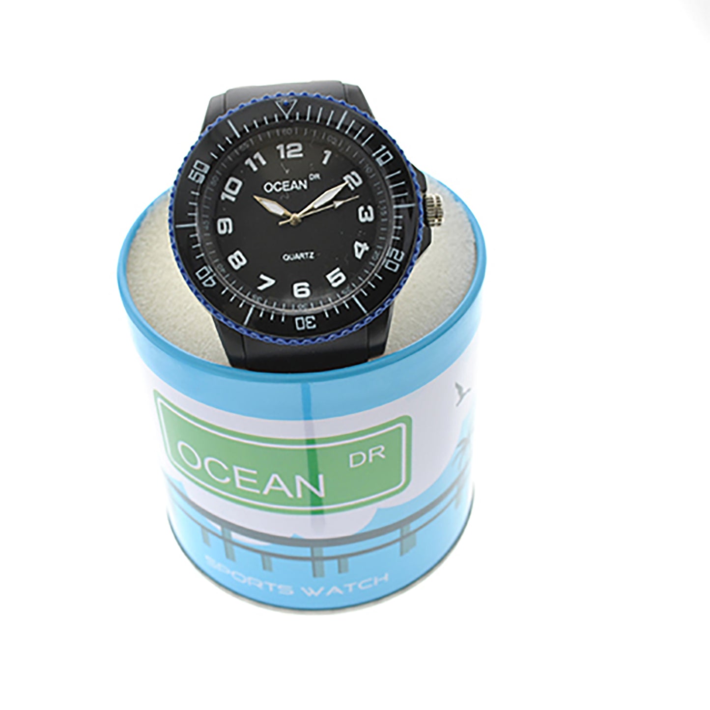 art. 1192 002AZ - OCEAN DR - Reloj Análogo Caucho, Caballero, Sumergible 3 ATM