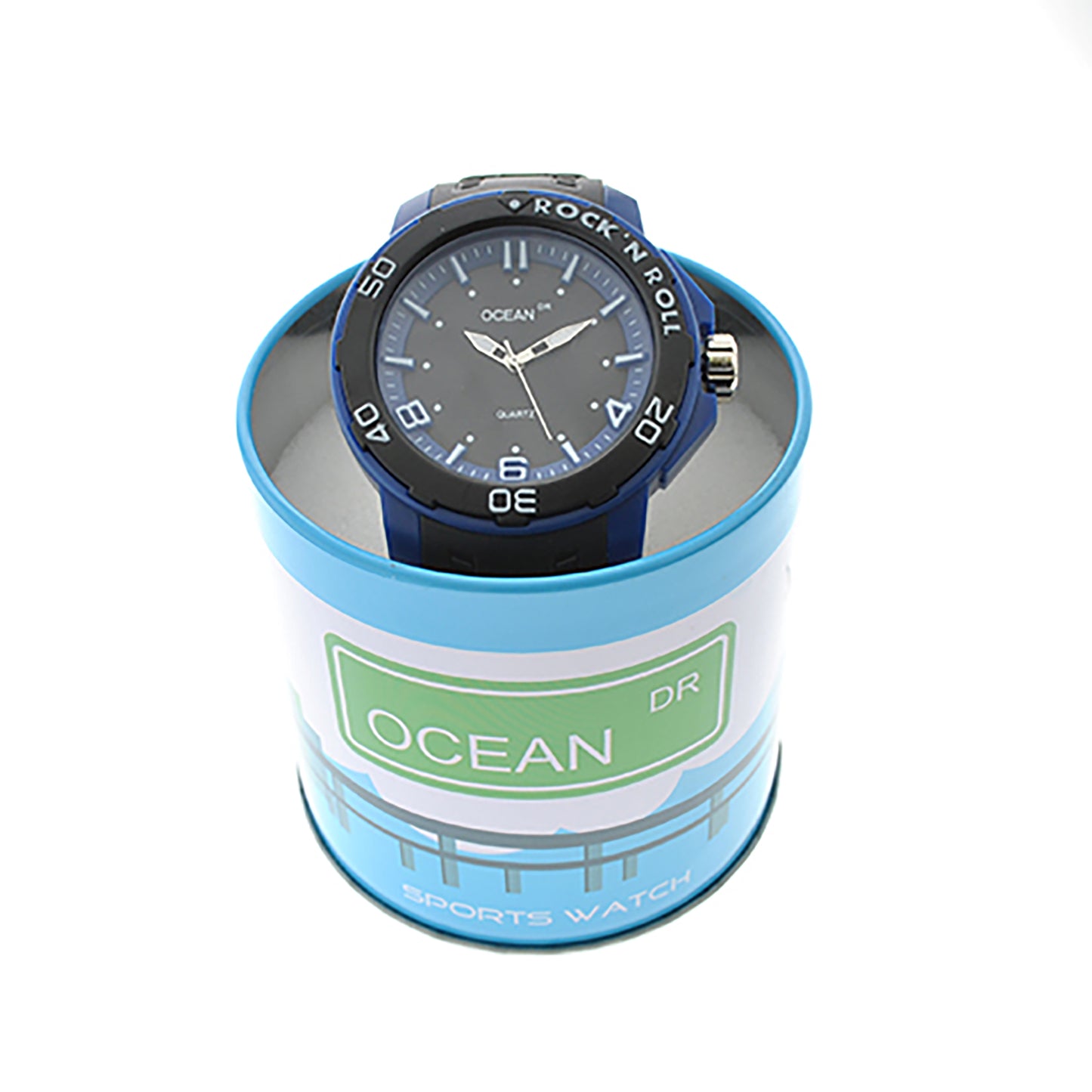 art. 1192 001AZ - OCEAN DR - Reloj Análogo Caucho, Caballero, Sumergible 3 ATM