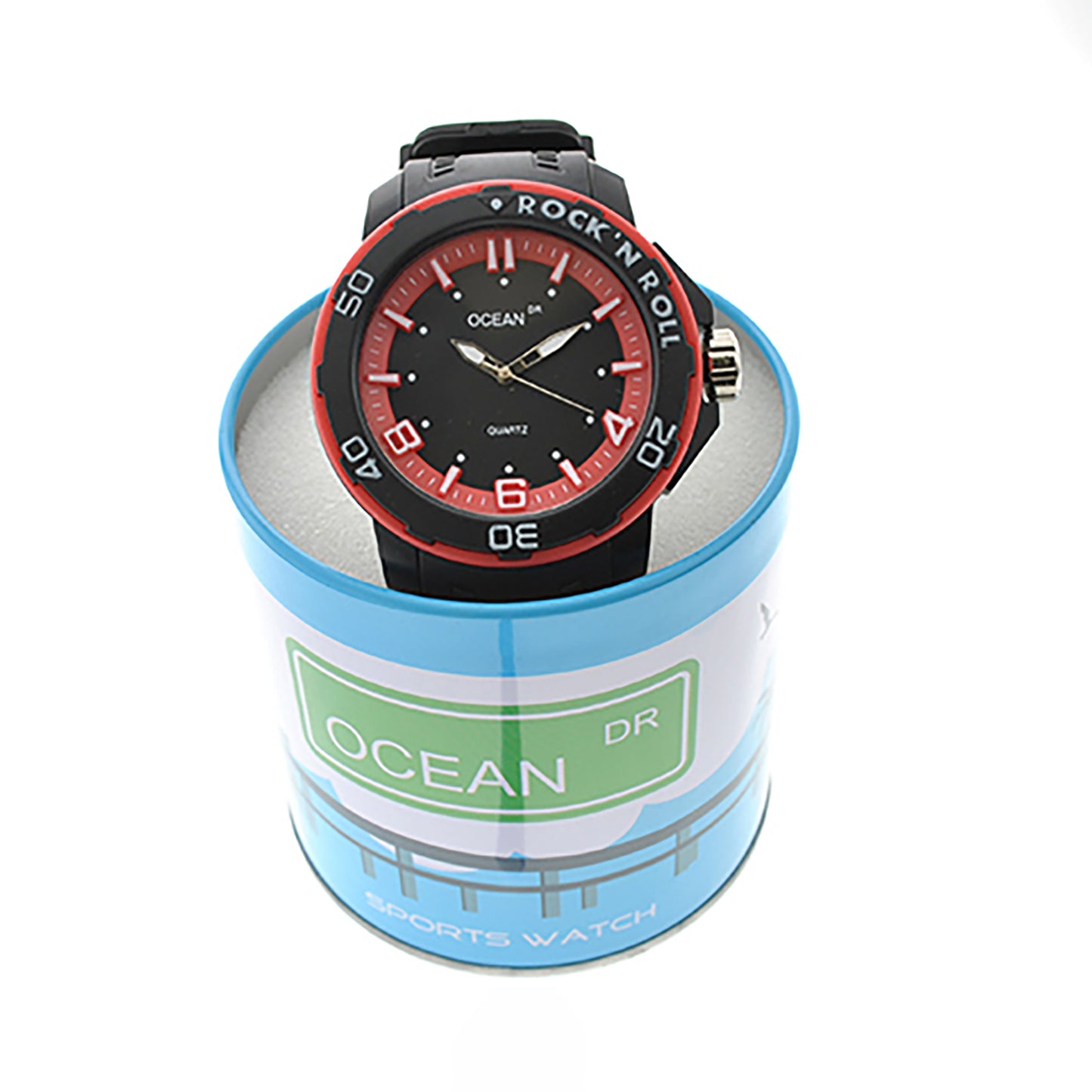 art. 1192 001RJ - OCEAN DR - Reloj Análogo Caucho, Caballero, Sumergible 3 ATM