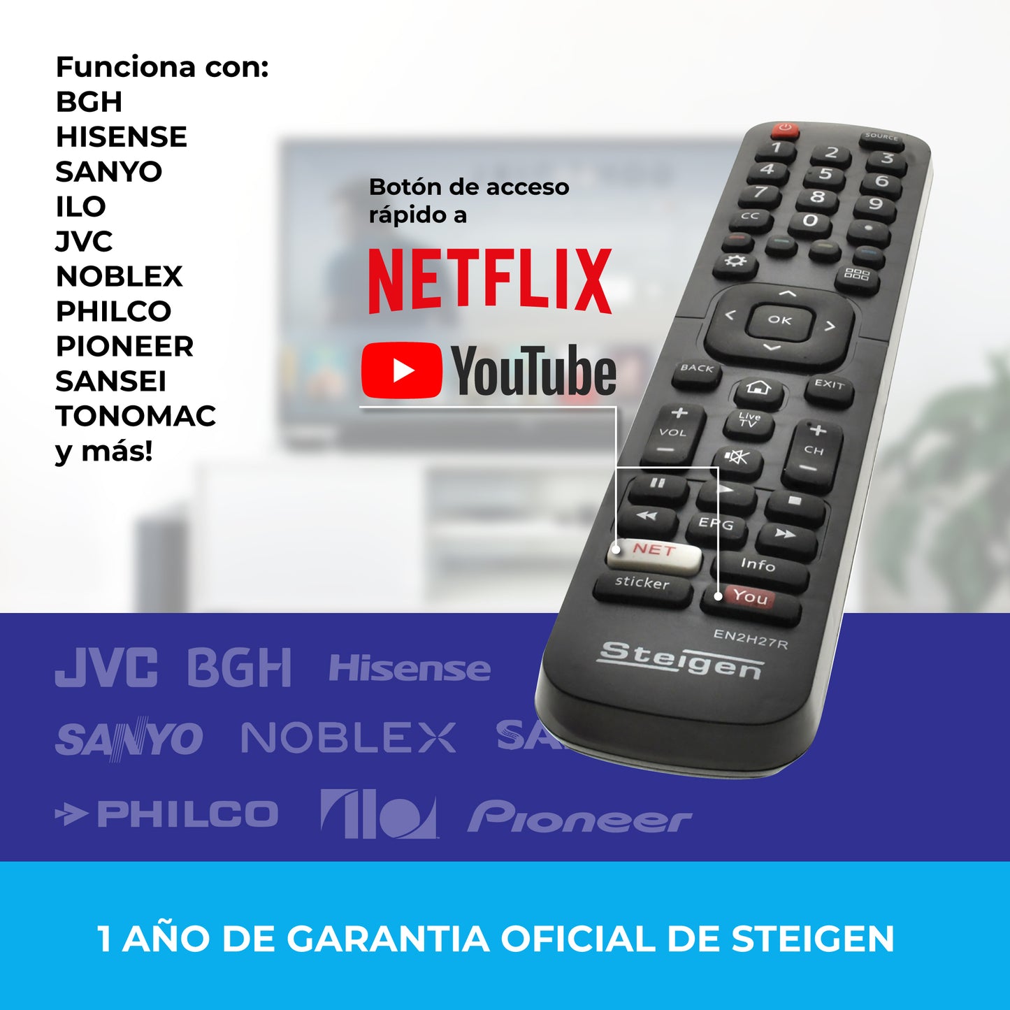 art. CR001 - STEIGEN - Control Remoto Universal