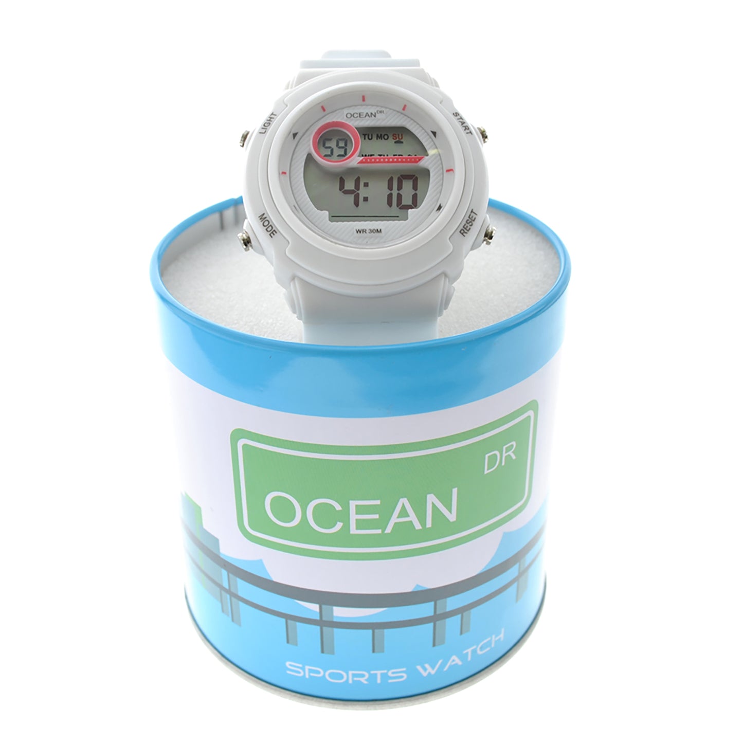 art. 1190 001BL - OCEAN DR - Reloj Digital Crono Alarma, Dama, Sumergible 3 ATM