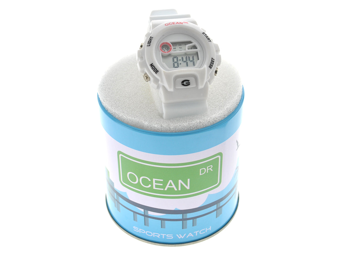 art. 1190 024BL - OCEAN DR - Reloj Digital Crono Alarma, Dama, Sumergible 3 ATM
