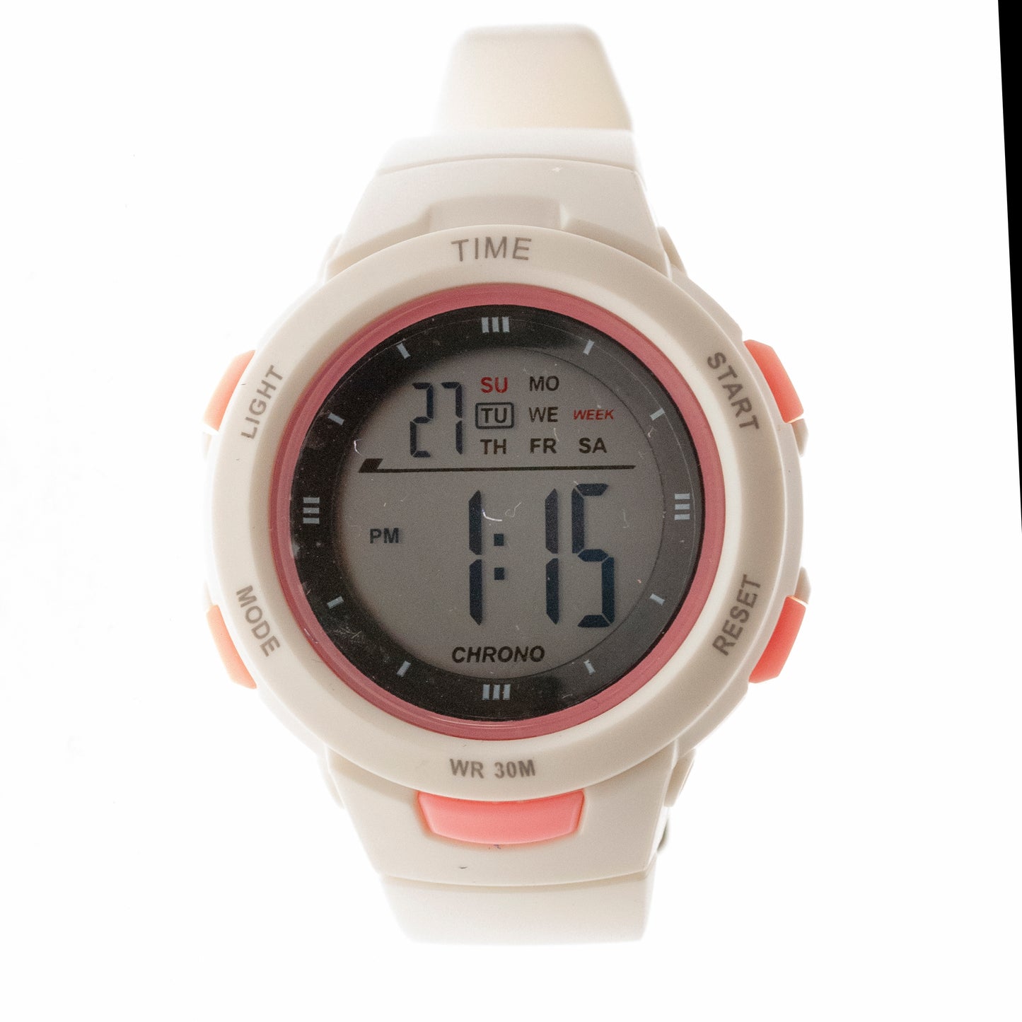 art. 1190 035BL - TIME - Reloj Digital Crono Alarma, Dama, Sumergible 3 ATM