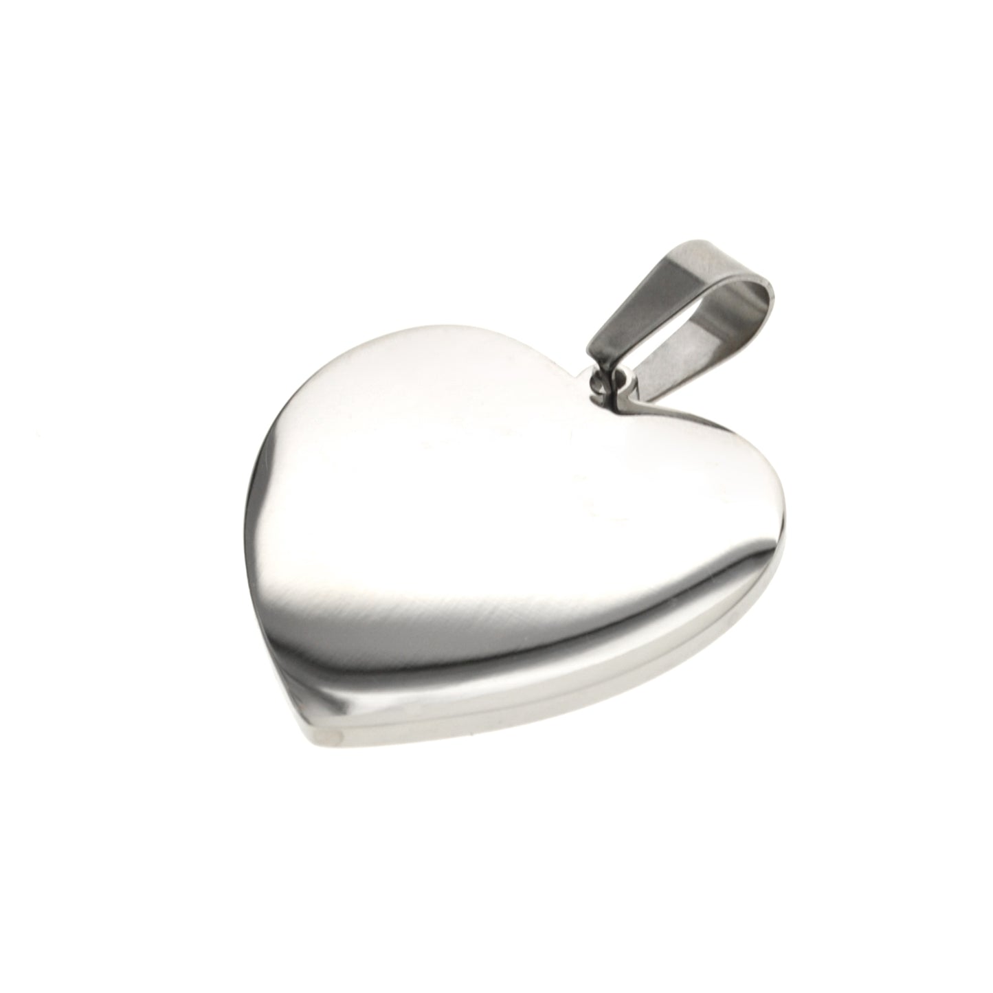 Dije Para Grabar Acero Blanco Medalla Corazon 40mm / 500ID-18