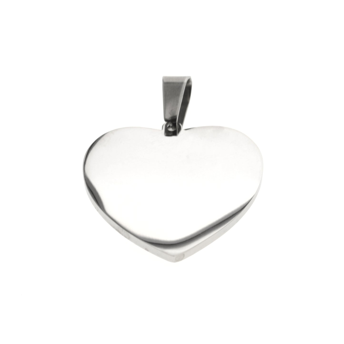 Dije Para Grabar Acero Blanco Medalla Corazon 40mm / 500ID-18