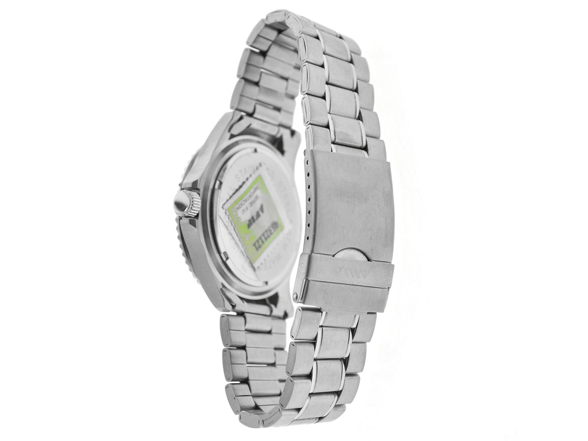 art. 10312 002BL - AIWA Time - Reloj Análogo, Acero, Caballero, Calendario, Sumergible, 10ATM
