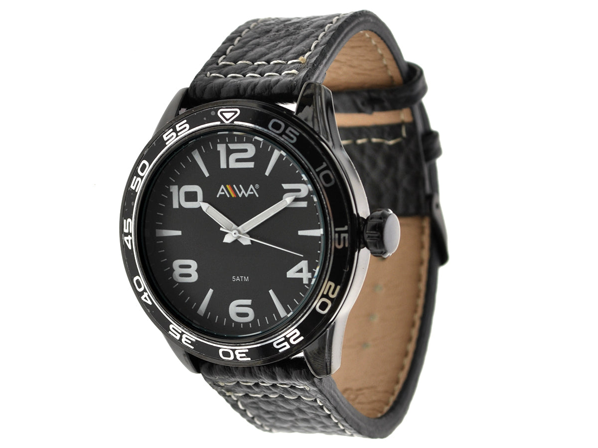 art. 10306 001BL - AIWA Time - Reloj Cuero AIWA Time, Caballero, Sumergible, 5ATM
