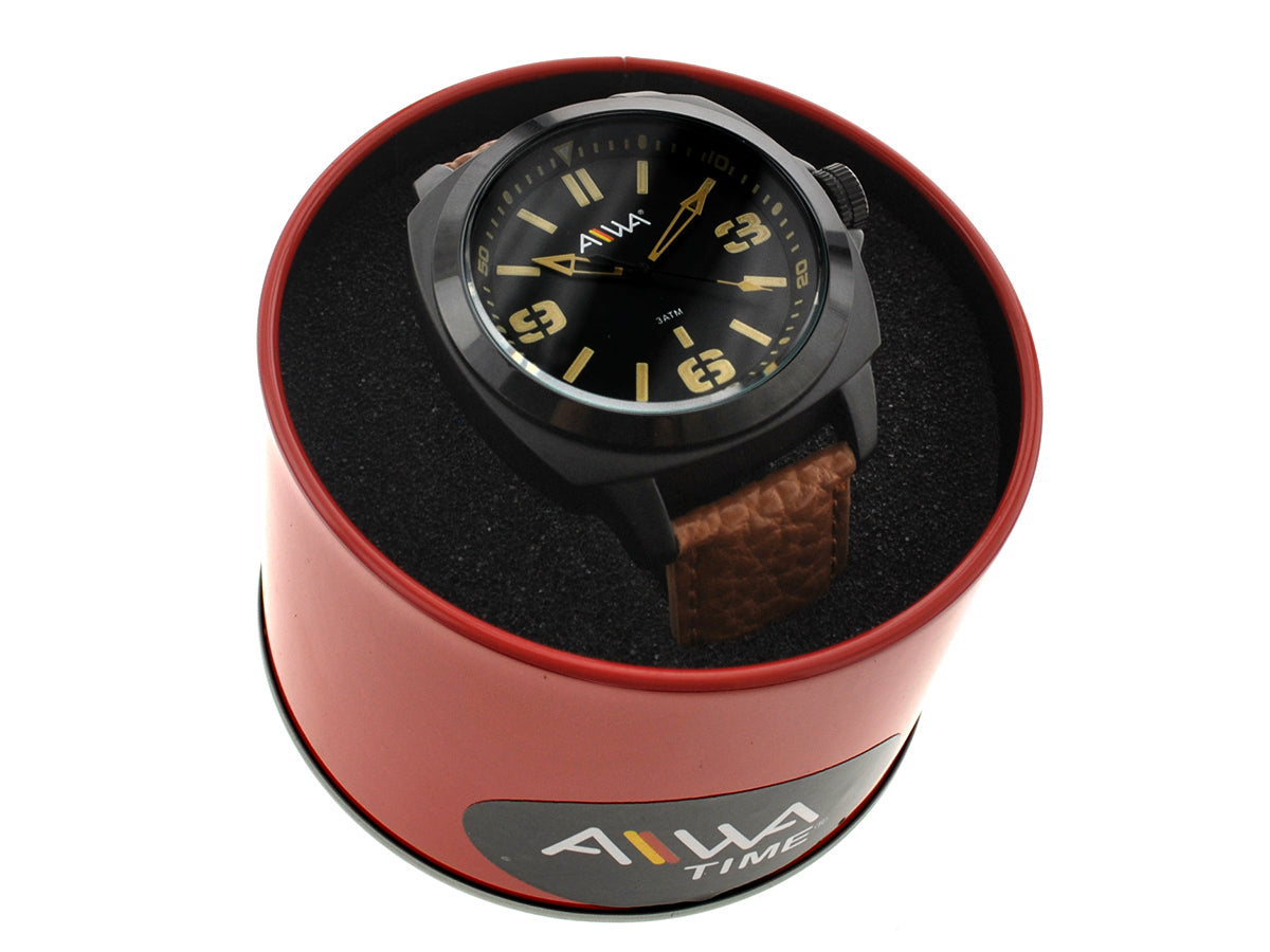 art. 10306 006NG - AIWA Time - Reloj Cuero AIWA Time, Caballero, Sumergible, 5ATM